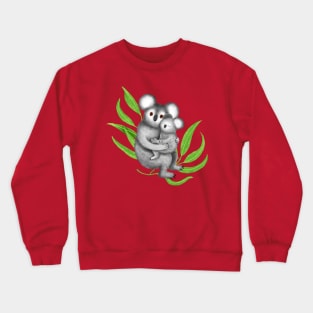 Cute Mommy Koala with Her Baby Crewneck Sweatshirt